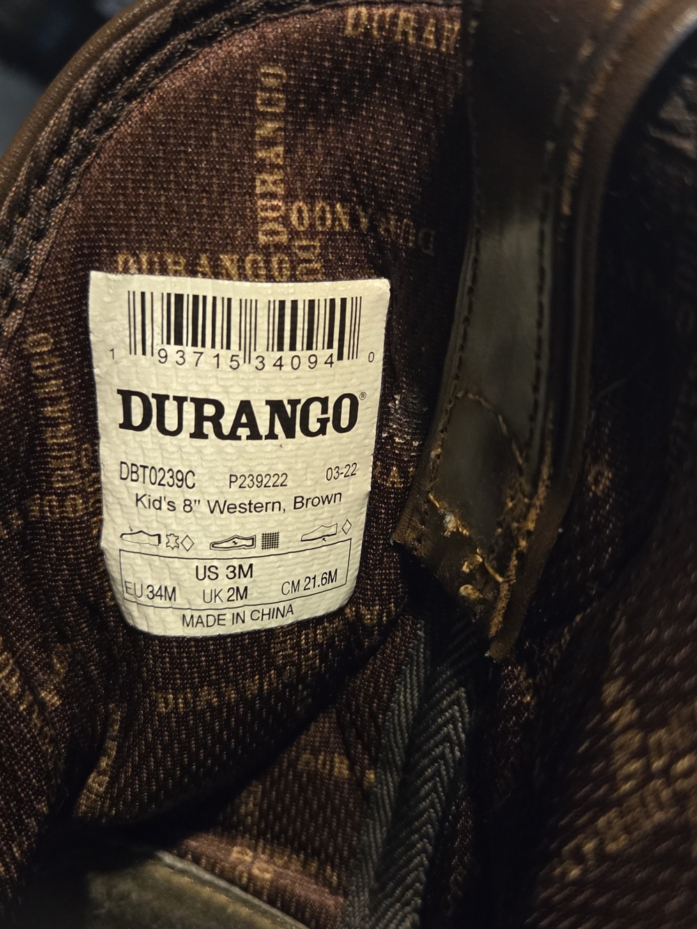 Durango Kids' Brown Western Boots